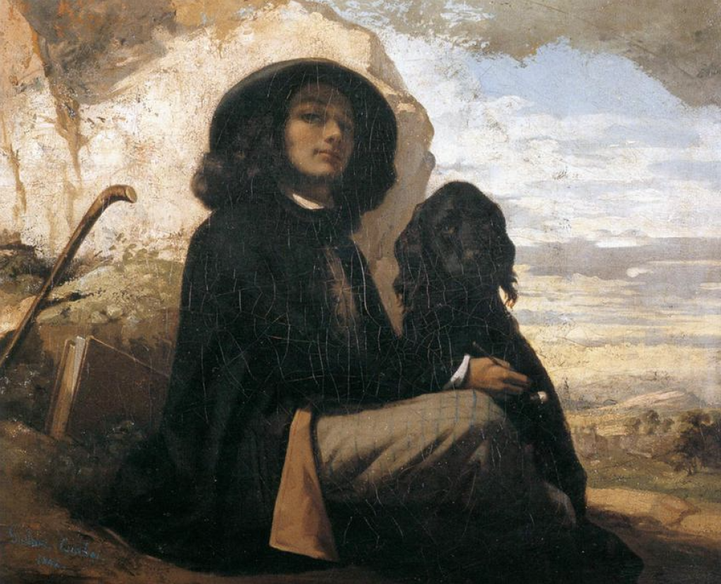GustaveCourbetSelfPortraitwithBlackautoritrattocane